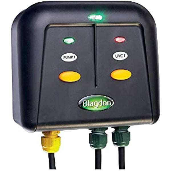 Blagdon 1040204 Powersafe Garden & Pond Safe Weatherproof Electrical Switch Box, 2 Outlet, Black