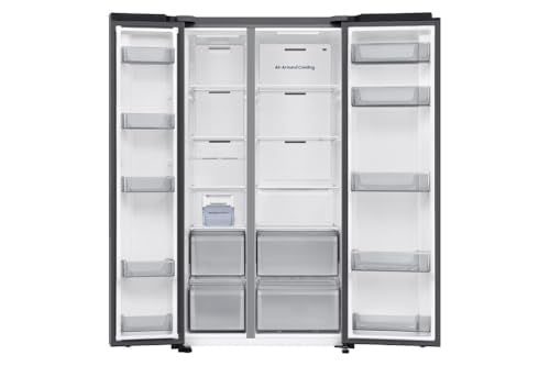 Samsung American Style Fridge Freezer with SpaceMax Technology, Power Cool and Power Freeze Technology, Black, RS62DG5003B1E