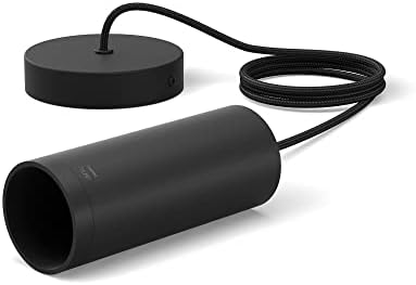 Philips Hue Hanging Black Cord Fixture for LED Smart Lighting [E27 Edison Screw Socket] Easy Installation for Indoor Home Lighting. Bedroom, Livingroom and Dining.