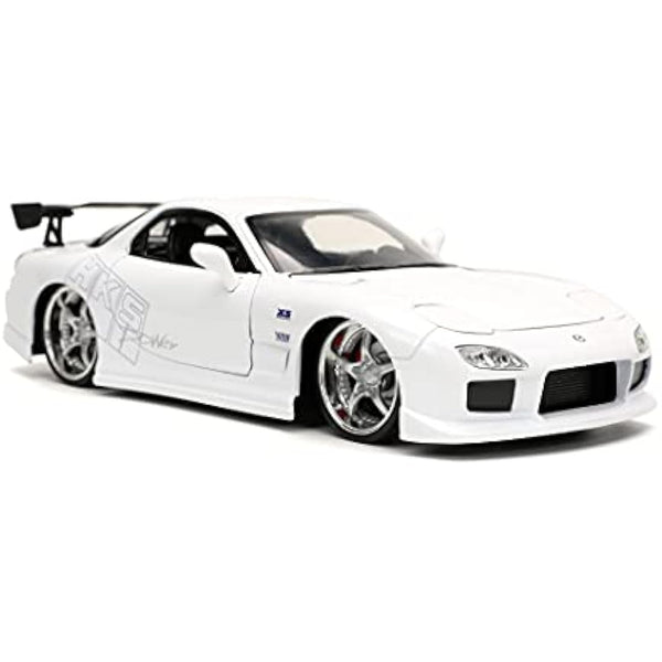 Jada Toys Fast & Furious 1993 Mazda RX-7 1:24 Scale Opening Doors Bonnet & Trunk White