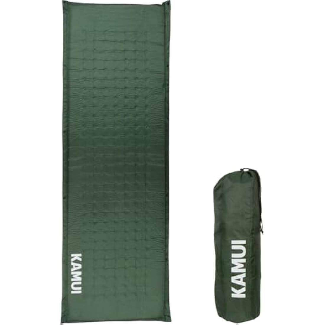 KAMUI Self Inflating Sleeping Mat 5 cm Thick Pad Connectable with Multiple Mattresses for Tent and Family Camping (Green)