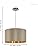 EGLO Maserlo Pendant Light, Gold Matt Nickel Stee and Taupe Fabric Hanging Lamp, Dining and Living Room Ceiling Lighting, E27 Socket, Ø 6 inches