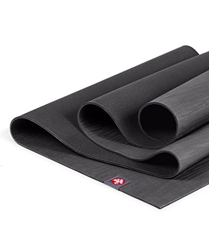Manduka eKO Lite Yoga Mat - For Women and Men, Lightweight, Durable, Non Slip Grip, 4mm Thick, 71 Inch, Charcoal