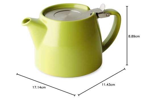 Forlife DSTMPLIM Teapot, Ceramic, Lime