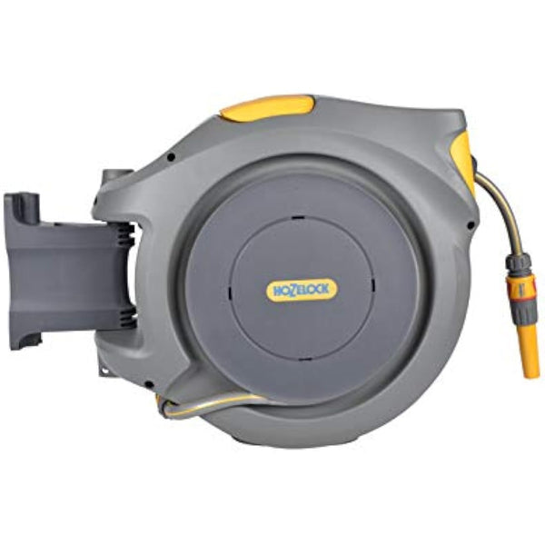 HOZELOCK - Auto Reel 30m wall-mounted hose reel : Easy to Install, Lock, Auto-rewind, Ready-to-use Reel With Nozzle, Fittings, Hozelock Hose and Accessories Included - 5 Year Guarantee* [2403 0000]