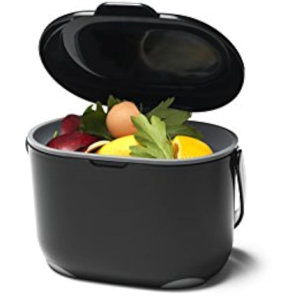 Addis 515630 2.5 Litre Kitchen Compost Caddy, Black/Grey, 2.5L