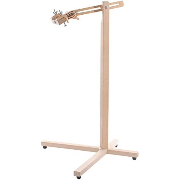 Elbesee Posilock Floor Stand for Embroidery, Quilting Hoops and Rotating Frames up to 18" or 24", Wood, Brown, 80x9x6 cm