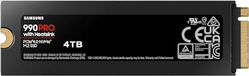 Samsung 990 PRO NVMe M.2 SSD, 2 TB, PCIe 4.0, 7,450 MB/s read, 6,900 MB/s write, Internal SSD, For gaming and video editing, MZ-V9P2T0BW