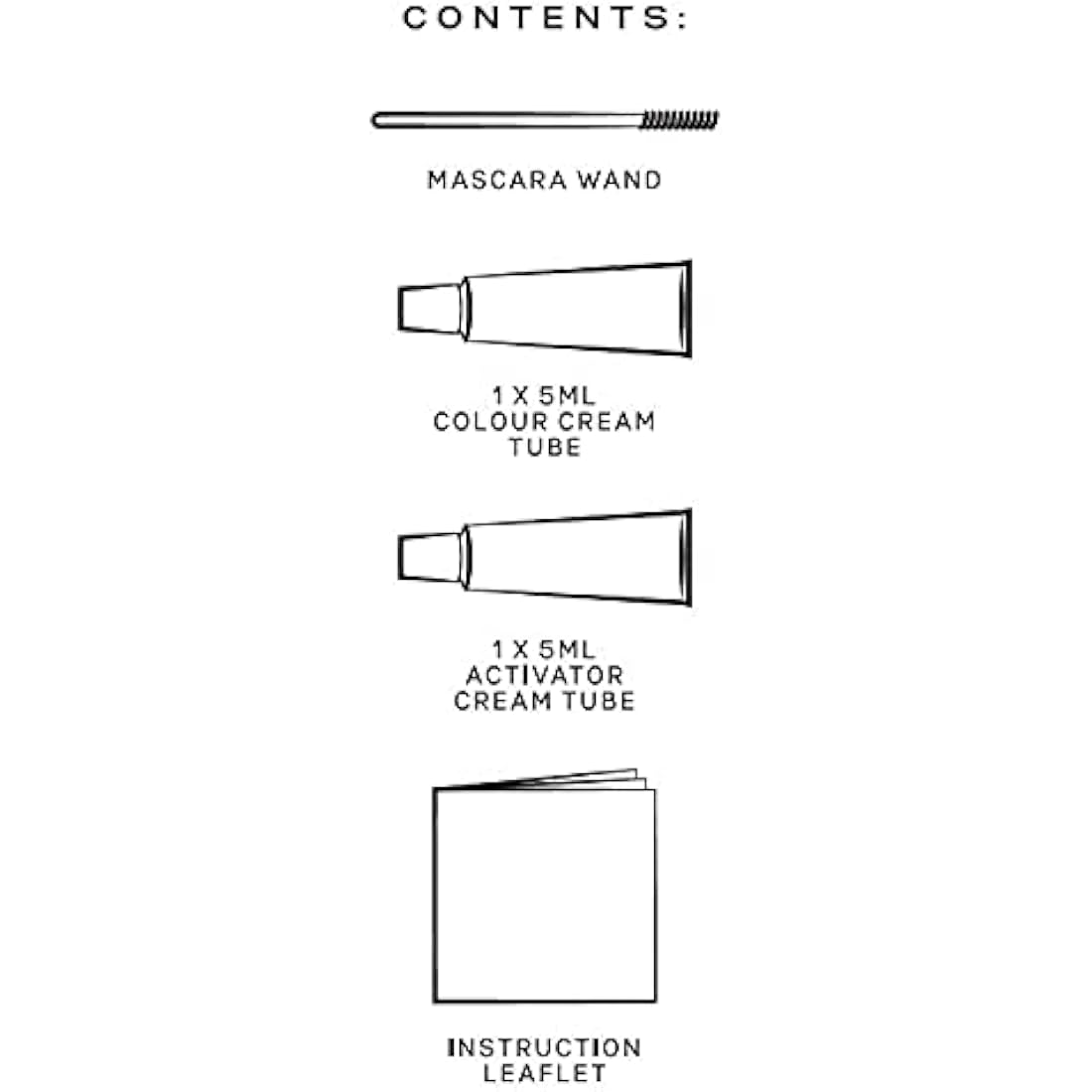 Eylure Dybrow Permanent Tint for Brows Dye Kit Mid Brown