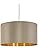 EGLO Maserlo Pendant Light, Gold Matt Nickel Stee and Taupe Fabric Hanging Lamp, Dining and Living Room Ceiling Lighting, E27 Socket, Ø 6 inches