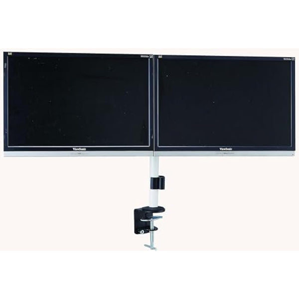 Allcam MDM05 Dual Monitor Arm Stand w/Desk Mount Clamp & Grommet for two 17"-27" Screens in White
