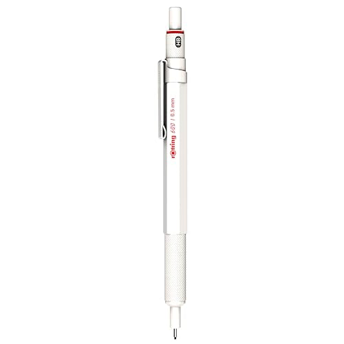 rOtring 600 3-in-1 Multicolour Pen and Mechanical Pencil | Black & Red Ballpoint Pen Tips | 1 Mechanical Pencil Tip (0.5mm) | Silver Barrel