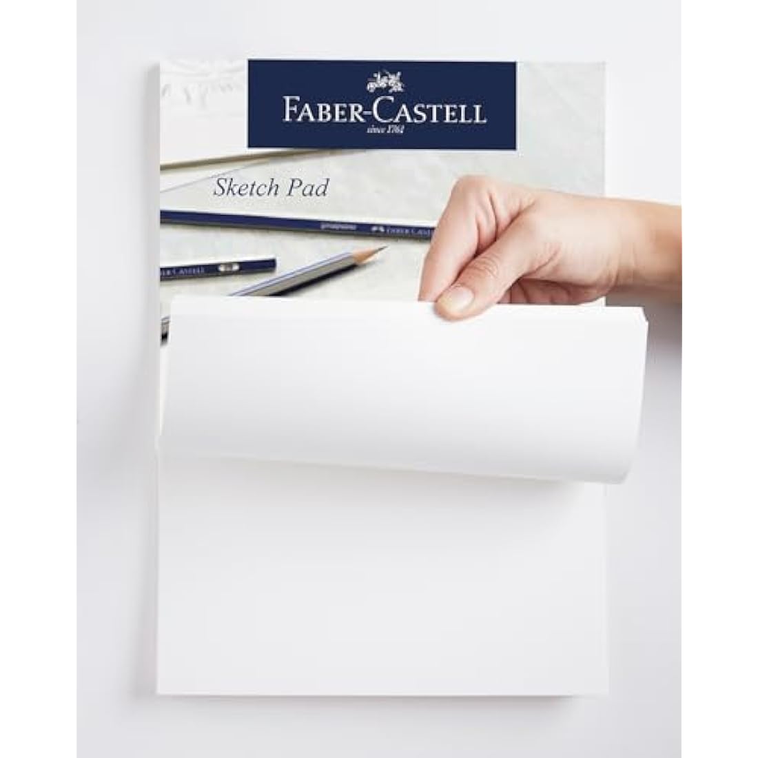 Faber-Castell Goldfaber, Colour Pencil Set, Tin Of 36 & Sketch Pad, A4, Gummed Paper Pad 100 GSM, 50 Sheets