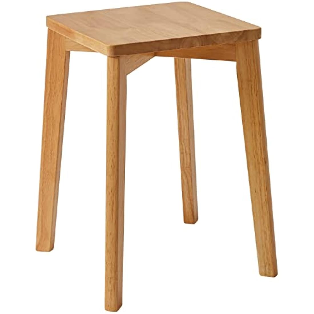 IBUYKE Square Wooden Stool, Stacking Stools, Solid Wood Makeup Stool, Small stool for Home, Kitchen, Office, Classroom, 29x44x33cm RF-1501