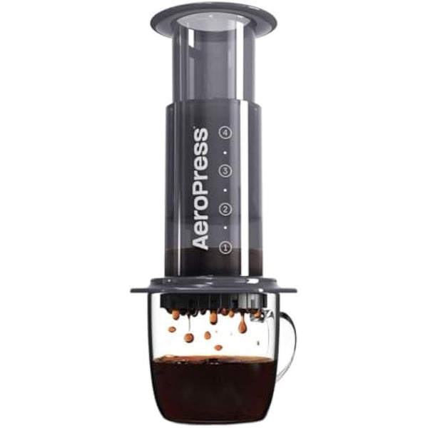 AeroPress Coffee and Espresso Maker - Quickly Makes Delicious Coffee Without Bitterness - 1 to 3 Cups Per Pressing,Black