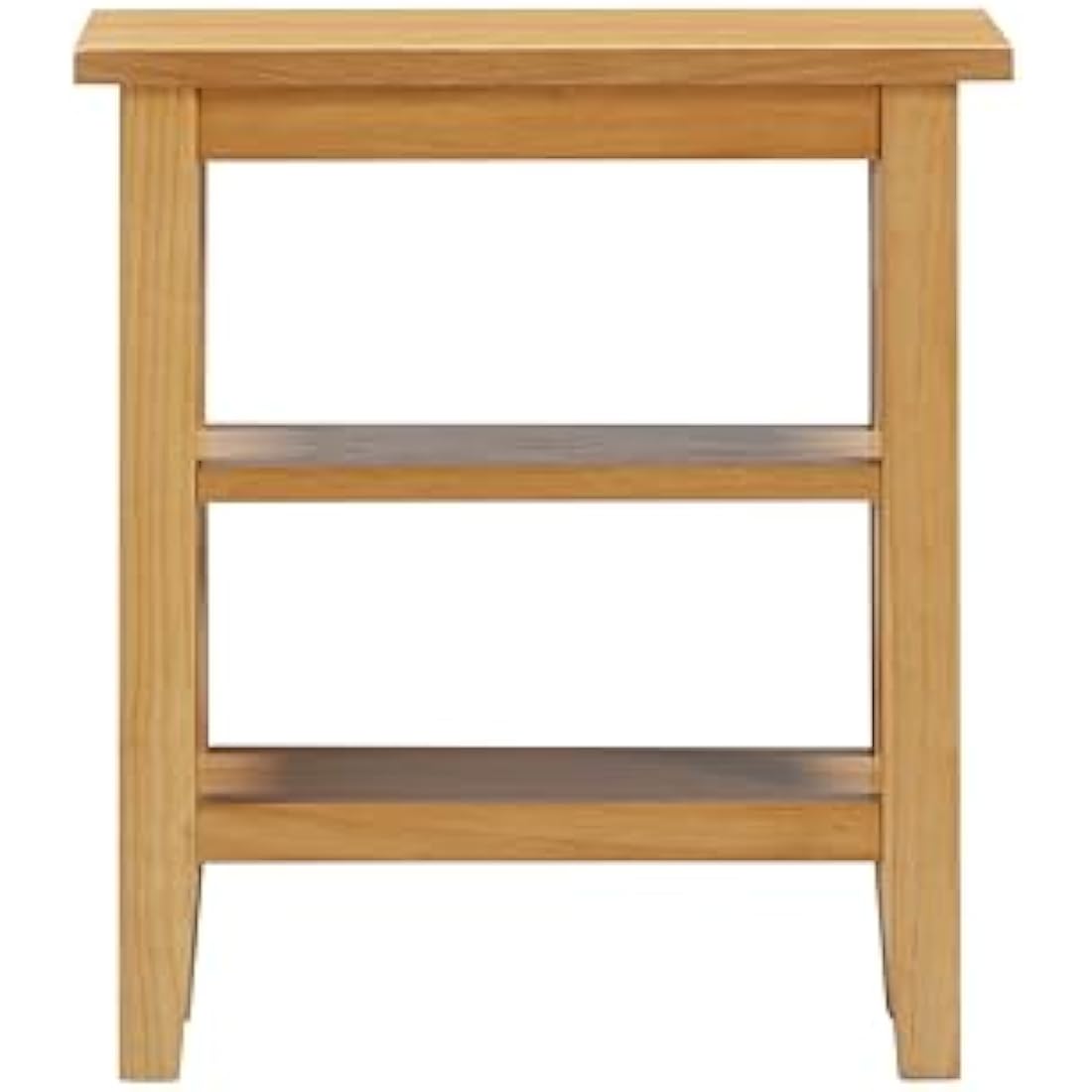 Hallowood Furniture Aston Oak Effect Side Table with 2 Shelves, Wooden Coffee Table, Bedside Storage Small Spaces and Living Rooms, Quick and Easy Assembly