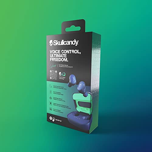 Skullcandy Grind In-Ear Wireless Earbuds, 40 Hr Battery, Skull-iQ, Alexa Enabled, Microphone, Works with iPhone Android and Bluetooth Devices - True Black
