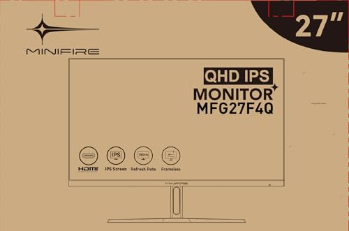 Minifire 27 Inch Gaming Monitor, 180Hz, Curved Gaming Monitor, Built in Speaker, Crosshair, 1Ms, sRGB130%, FHD 1080P Computer Screen, VESA Compatible, Eye Care Adaptive Sync HDMI＆DP Prots （MFG27C1 ）