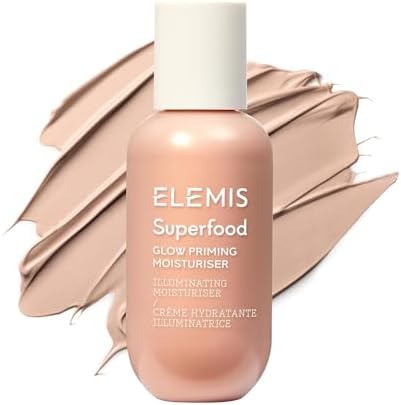 ELEMIS Superfood Glowy Primer – Hydrating & Brightening Primer for Smooth, Radiant Skin, Preps Face for Flawless Makeup Application and Glowing Complexion 60ml