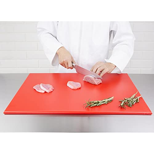 Hygiplas Large High Density Red Chopping Board for Raw Meat - 60x45cm