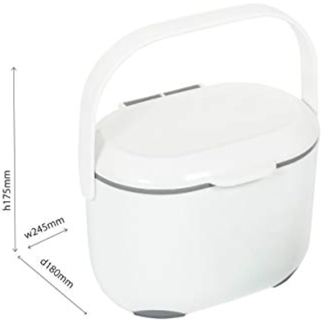 Addis 515630 2.5 Litre Kitchen Compost Caddy, Black/Grey, 2.5L