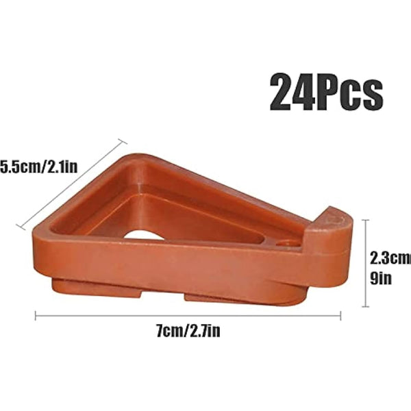 24 Pcs Pots Feet Plant Flower Invisible Pot Risers Triangle Toes Lifters Plastic Planters Stand for Better Water Drainage Indoor and Outdoor Garden Patio Small Large Plant Pot