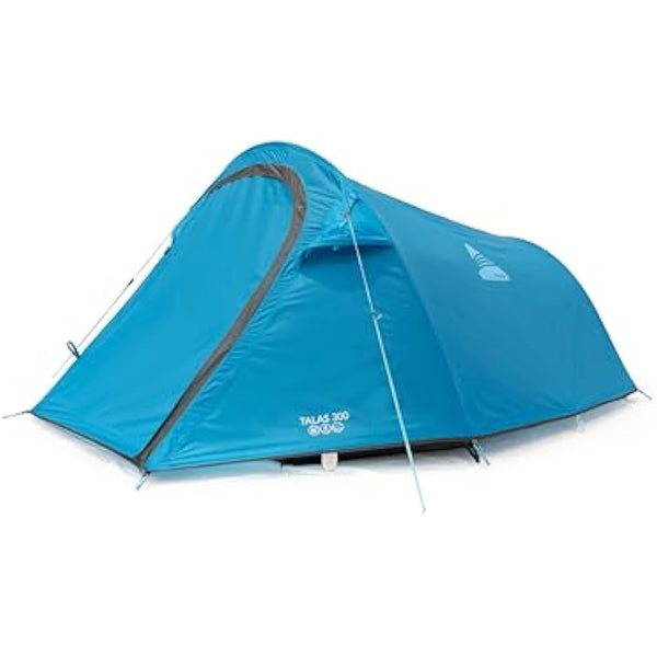Vango Talas 300 Tunnel Tent [Amazon Exclusive] Easy To Pitch 3 Man Tent Waterproof for Adventure Camping, River Blue