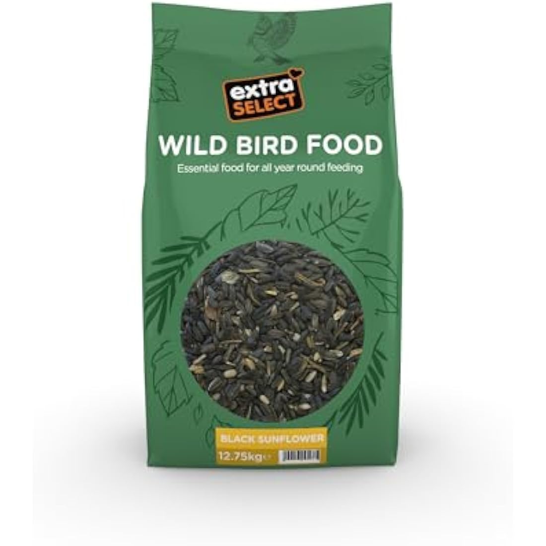 Extra Select Black Sunflower Seed Wild Bird Food, 12.75 kg