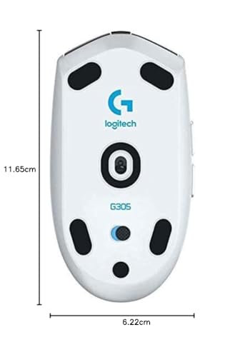 Logitech G305 LIGHTSPEED Wireless Gaming Mouse, HERO 12K Sensor, 12,000 DPI, Lightweight, 6 Programmable Buttons, 250h Battery Life, On-Board Memory, PC/Mac - Black