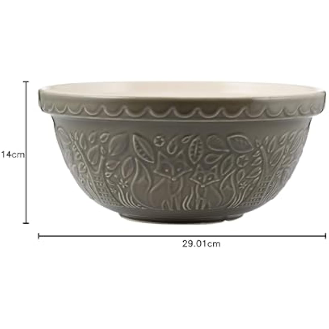 Mason Cash in The Forest Size 12 Grey Mixing Bowl 29cm