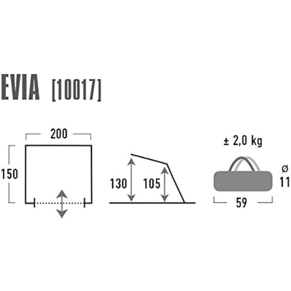 High Peak Evia Beachshelter Evia - blue/turquoise,