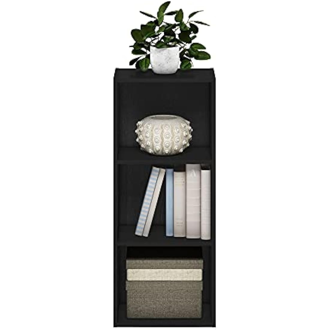 Furinno Luder 3-Tier Open Shelf Bookcase, Blackwood