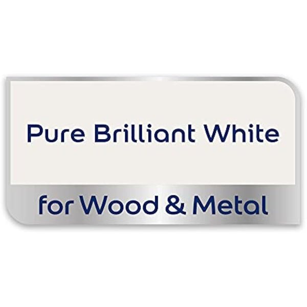 Dulux Non Drip Gloss High Sheen Paint For Wood And Metal - Pure Brilliant White 1.2 5 Litres