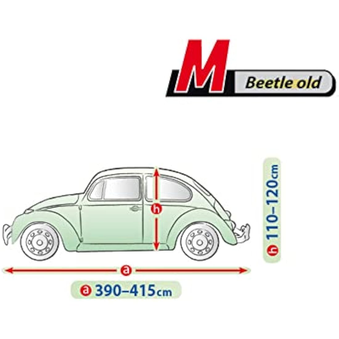 Car Cover Waterproof – Grey Outdoor Breathable For Volkswagen Beetle Classic, Road Vehicles Protector For Scratch, Weather Dirt Protection