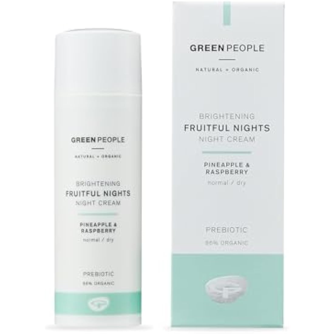 Green People Fruitful Nights Night Cream - with Rosehip for Dry, Normal & Combination Skin - Paraben & Alcohol Free - Cruelty Free & Vegan, 50ml