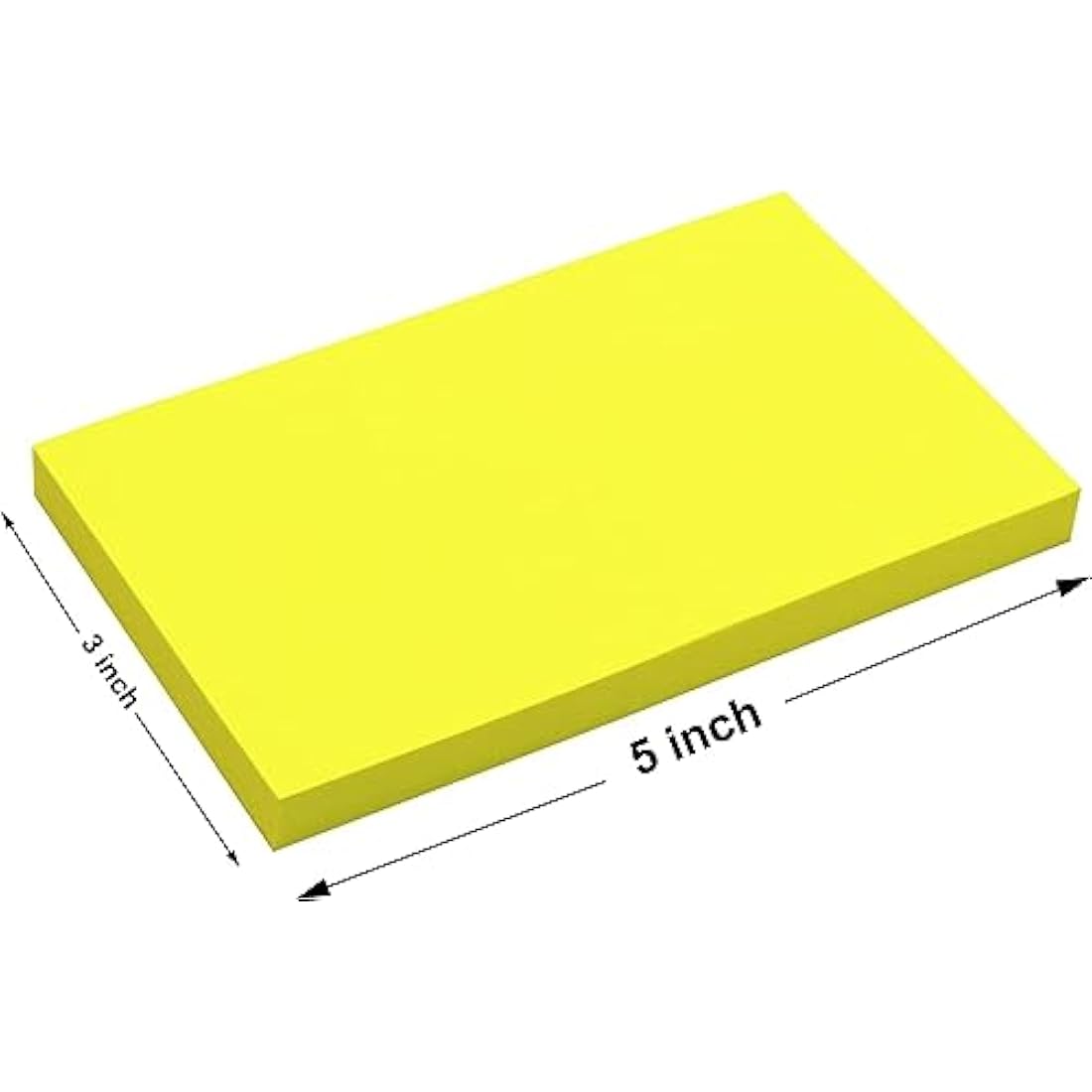 12 Pads-3 Inch x 5 Inch Large Sticky Notes, 76 x 127 mm 6 Brilliant Colors Assorted Self-Stick Pads,80 Sheets Each Pad for Reminder, Check List