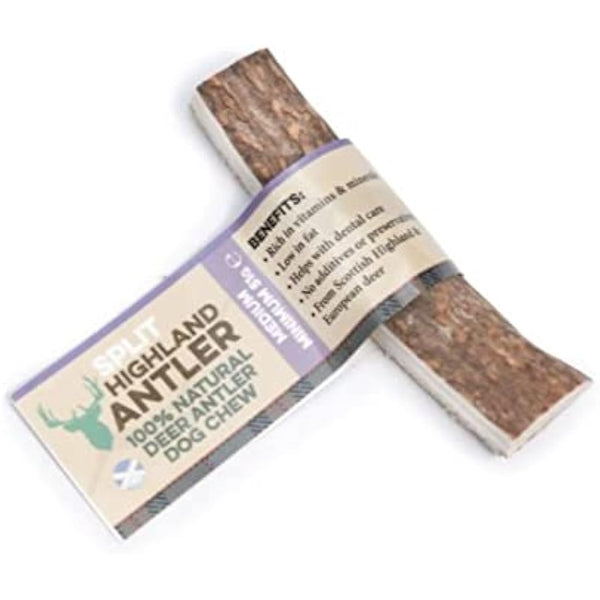 100% Natural SPLIT Antler Dog Chews The Hypo-Allergenic Dog Chew Like Stagbar (Medium 51-80g)