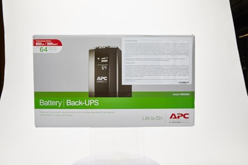 APC by Schneider Electric Back UPS Pro - BR1600MI - UPS 1600VA (8 IEC Outlets, LCD Interface, 1GB Dataline Protection),Black