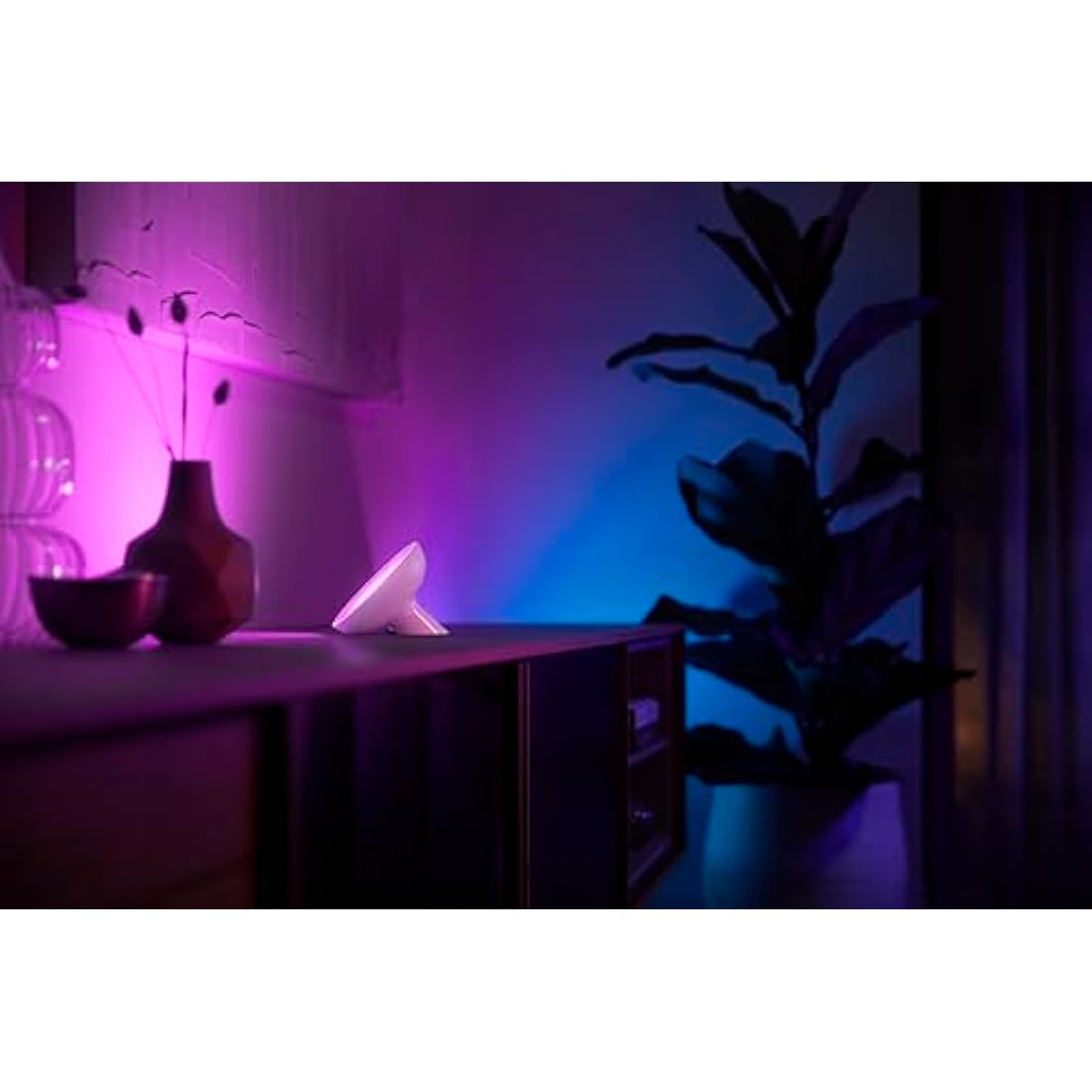 Philips Hue Bloom White and Colour Ambiance [White] Smart LED Table Lamp, with Bluetooth Works with Alexa and Google Assistant, 7 watts