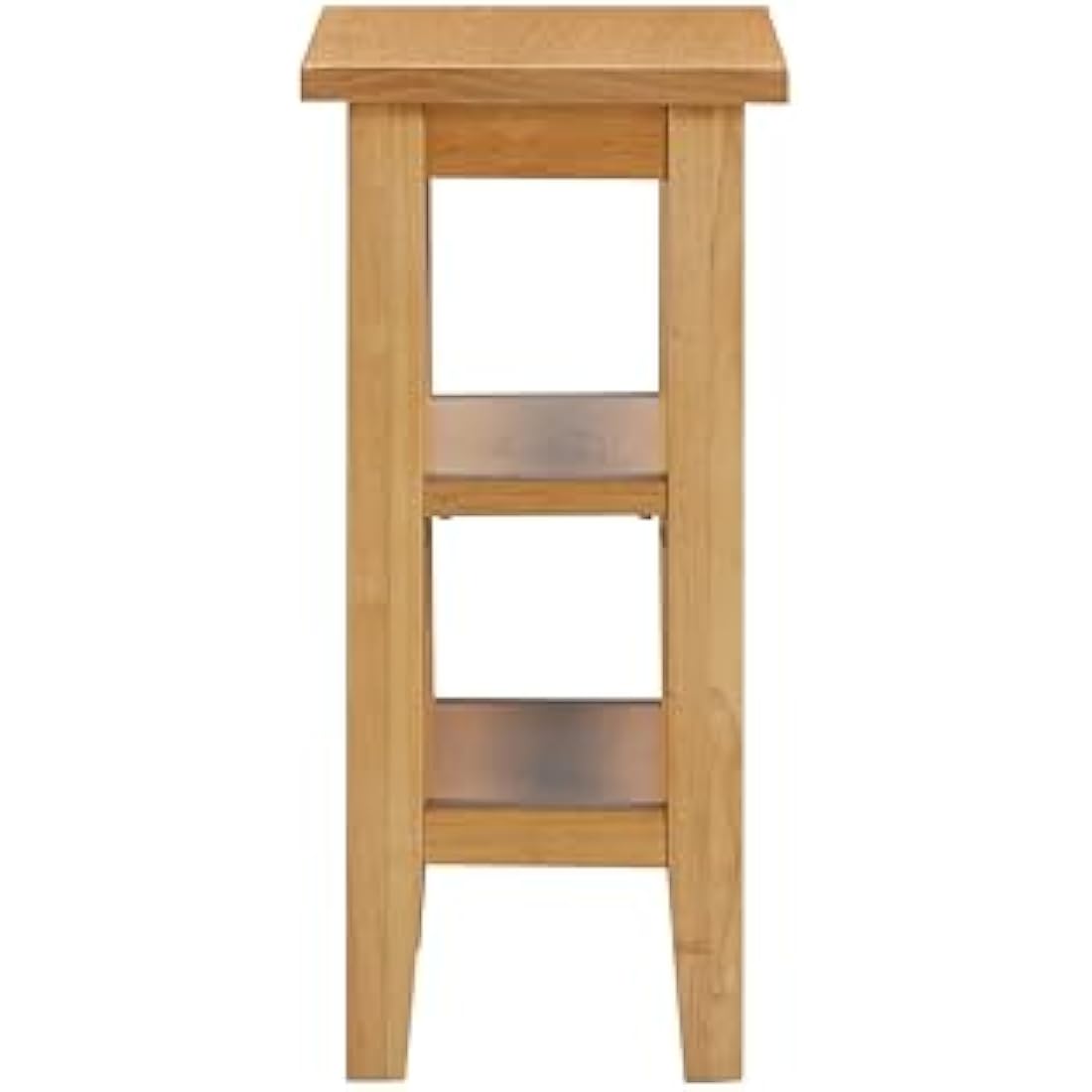 Hallowood Furniture Aston Oak Effect Side Table with 2 Shelves, Wooden Coffee Table, Bedside Storage Small Spaces and Living Rooms, Quick and Easy Assembly