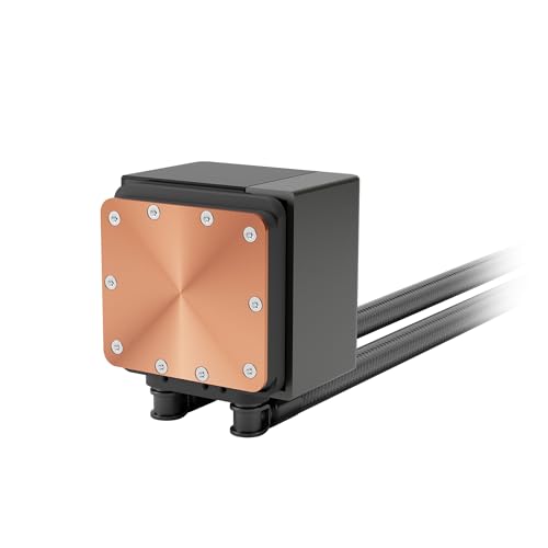 GAMDIAS CHIONE E4 240mm AIO Liquid CPU Cooler, Real-Time Digital Display Patented PWM Pump, 2 x 120mm Easy Cable Management Daisy Chained Fans w/ ARGB Sync, Intel LGA 1851/1700/1200；AMD AM5/AM4, Black