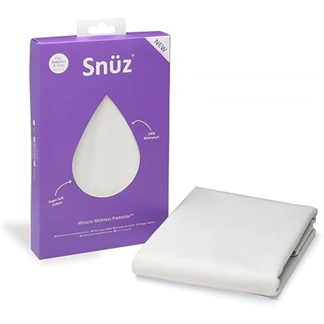 SnüzKot Waterproof Mattress Protector – 68 x 118cm – 100% Waterproof with Moisture-Wicking Cotton Surface