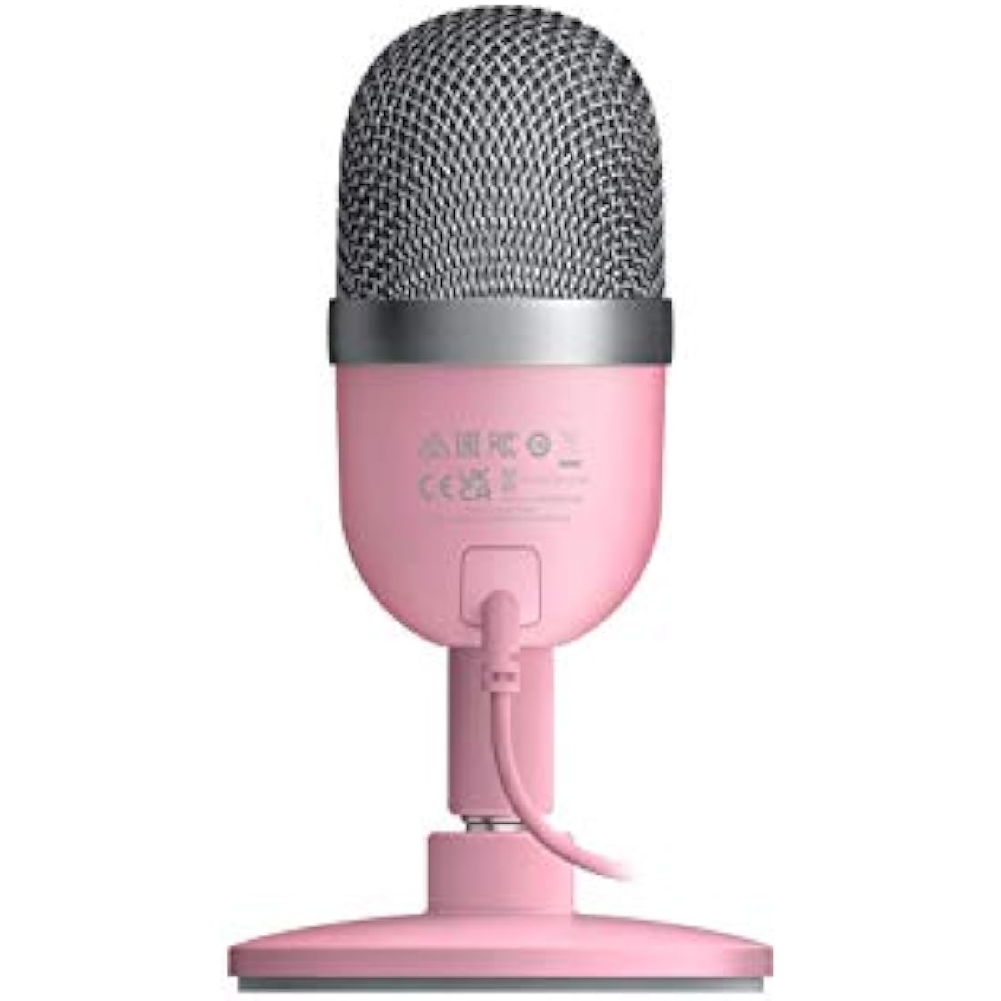 Razer Seiren Mini - USB Condenser Microphone for Streaming (Compact with Supercardioid Polar Pattern, Tiltable Stand, Integrated Shock Absorber) Quartz Pink