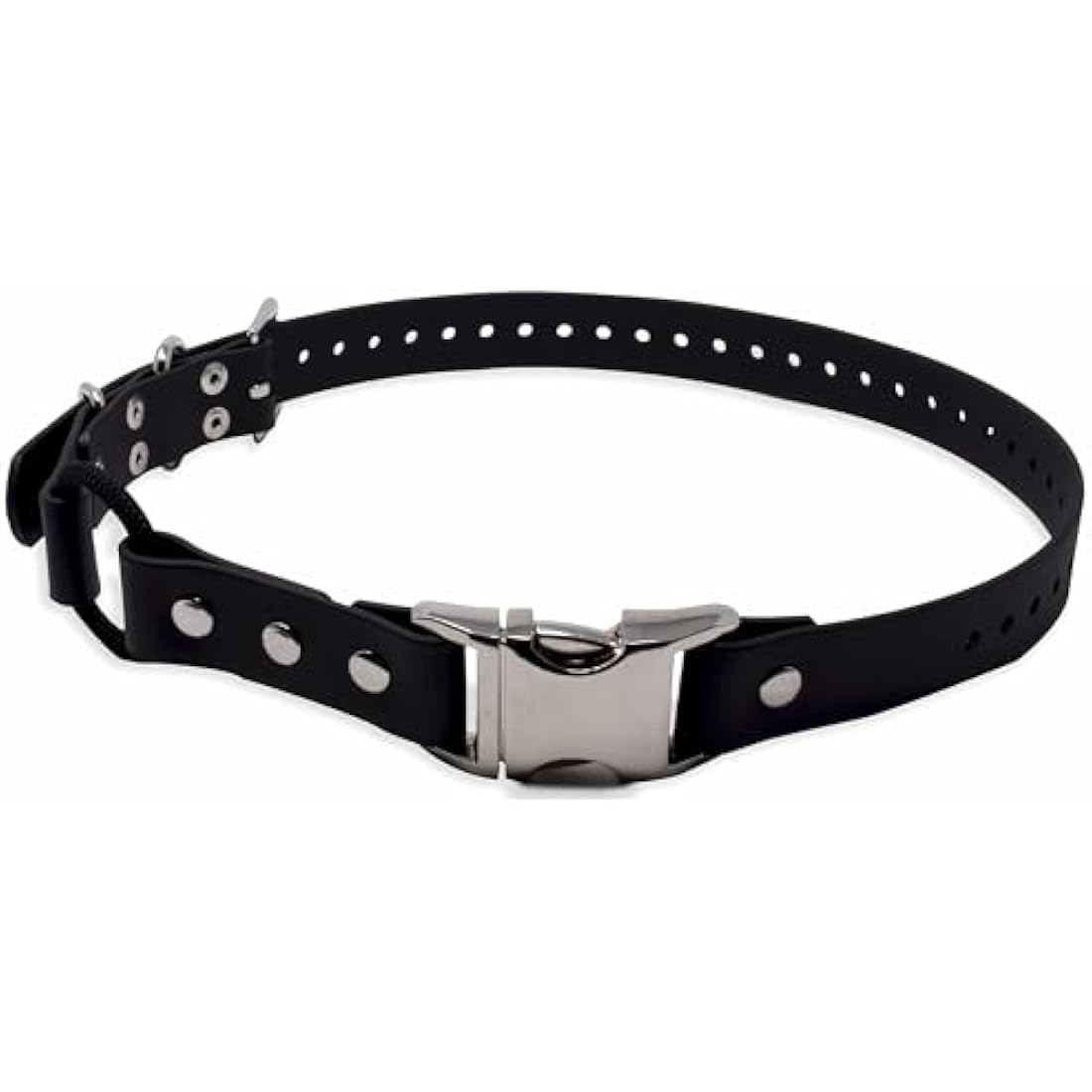 Educator Quick Snap Bungee Dog Collar, Biothane, Waterproof, Odorproof, Easy Connect and Disconnect Clasp and D Ring with Comfort Bungee Loop, Adjustable for Custom Fit, 1-Inch, Black