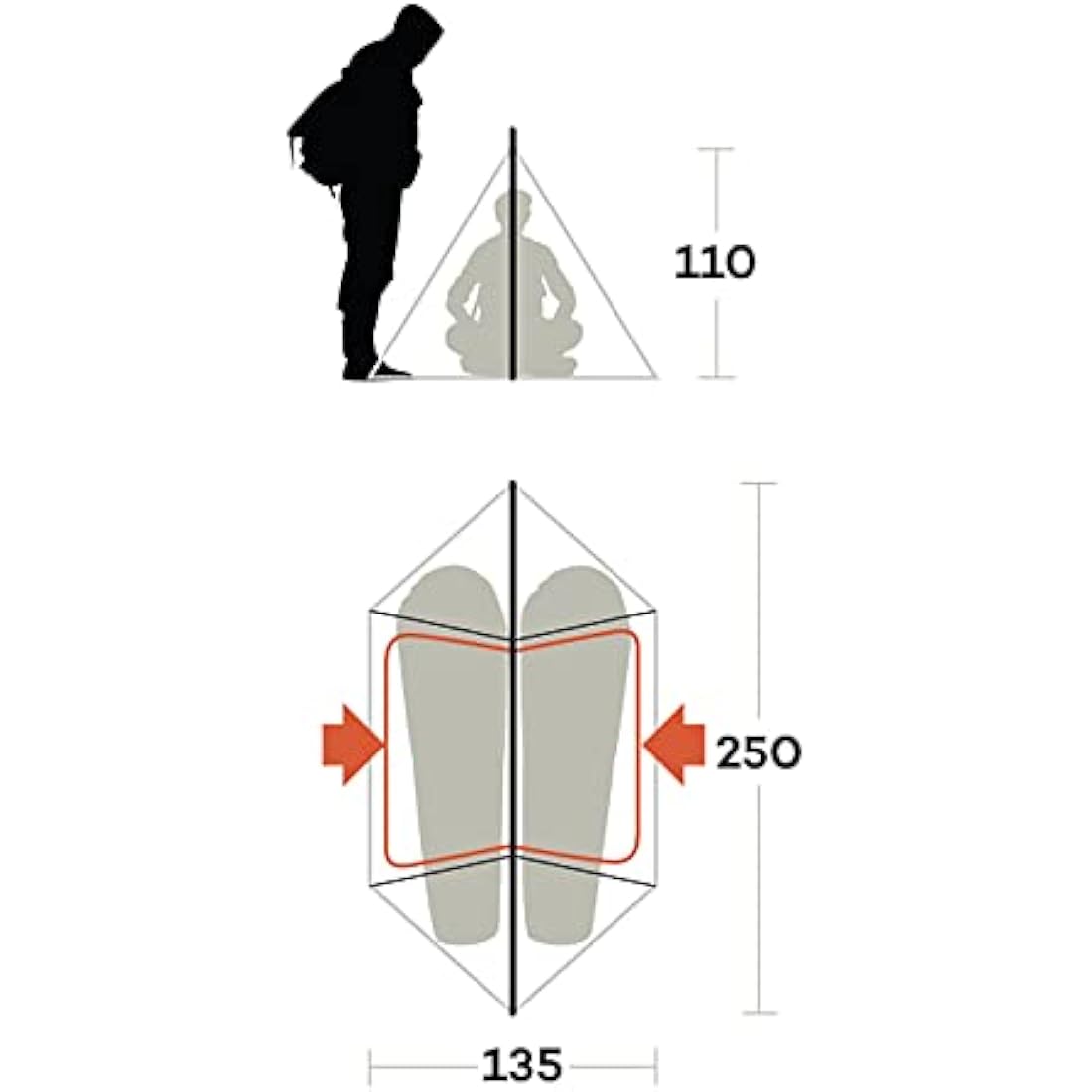 Ferrino 2 MTB Tent, Entrances with Mosquito Net Unisex-Youth, Blue