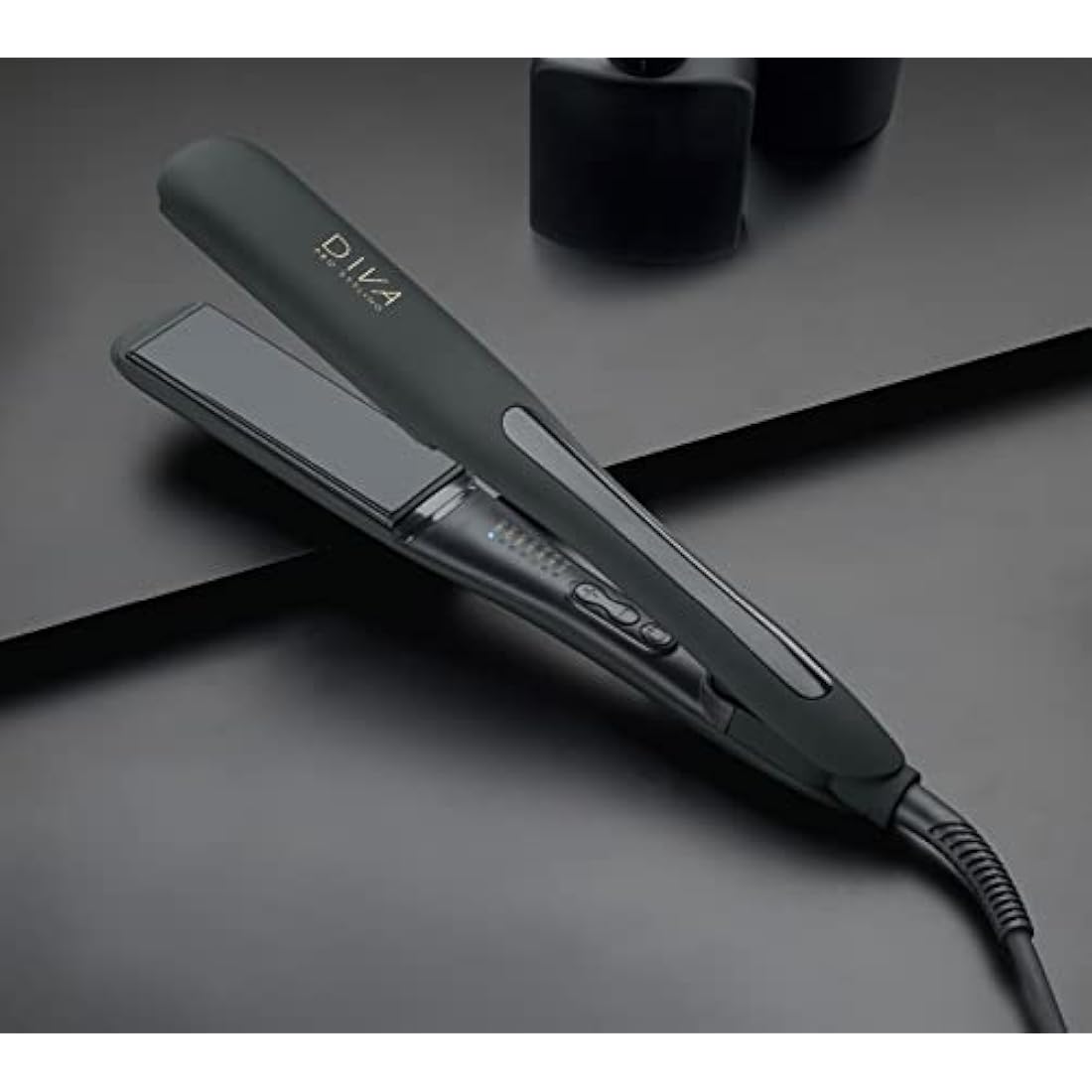 Diva Pro Styling Wide Digital Straightener and Styler with Macadamia Argan Oil and Keratin infused ceramic plates
