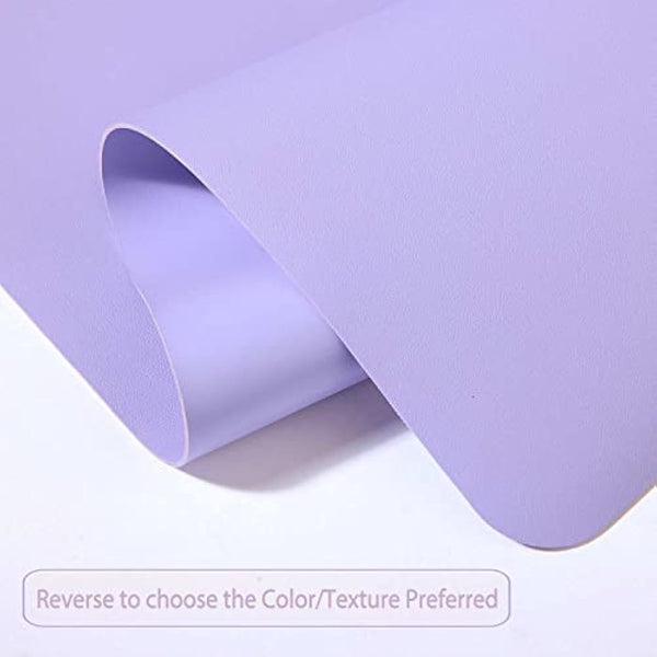 Desk Pad Large, Desk Mat, Extended Mouse Mat, Mouse Pad L, Desk Blotter, DOBAOJIA Laptop Pad Writing Pad for Office/Home, Dual-Side Use PU Leather Waterproof 31.5" X 15.7"(Purple/Purple)
