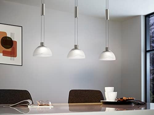 Eglo Pendant Lamp, Stainless Steel, 6 W, Satin Nickel, 93468