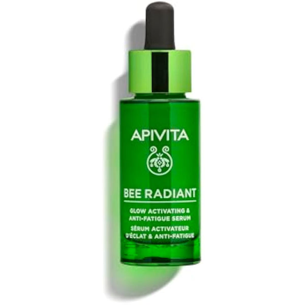 Apivita Bee Radiant Glow Activating & Anti-Fatigue Serum 30ml - Facial Serum with Propolis, White Peony & Dragon Fruit - Brightens, Tackles Discolorations & Aging Signs for a Plumper, Youthful Skin