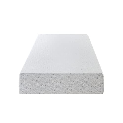 ZINUS Single Mattress - Memory Foam - 90x190cm/3x6ft - Height 13cm/5in - Medium Firmness - Orthopaedic Support with Comfort foam - Green tea Designed in UK standards